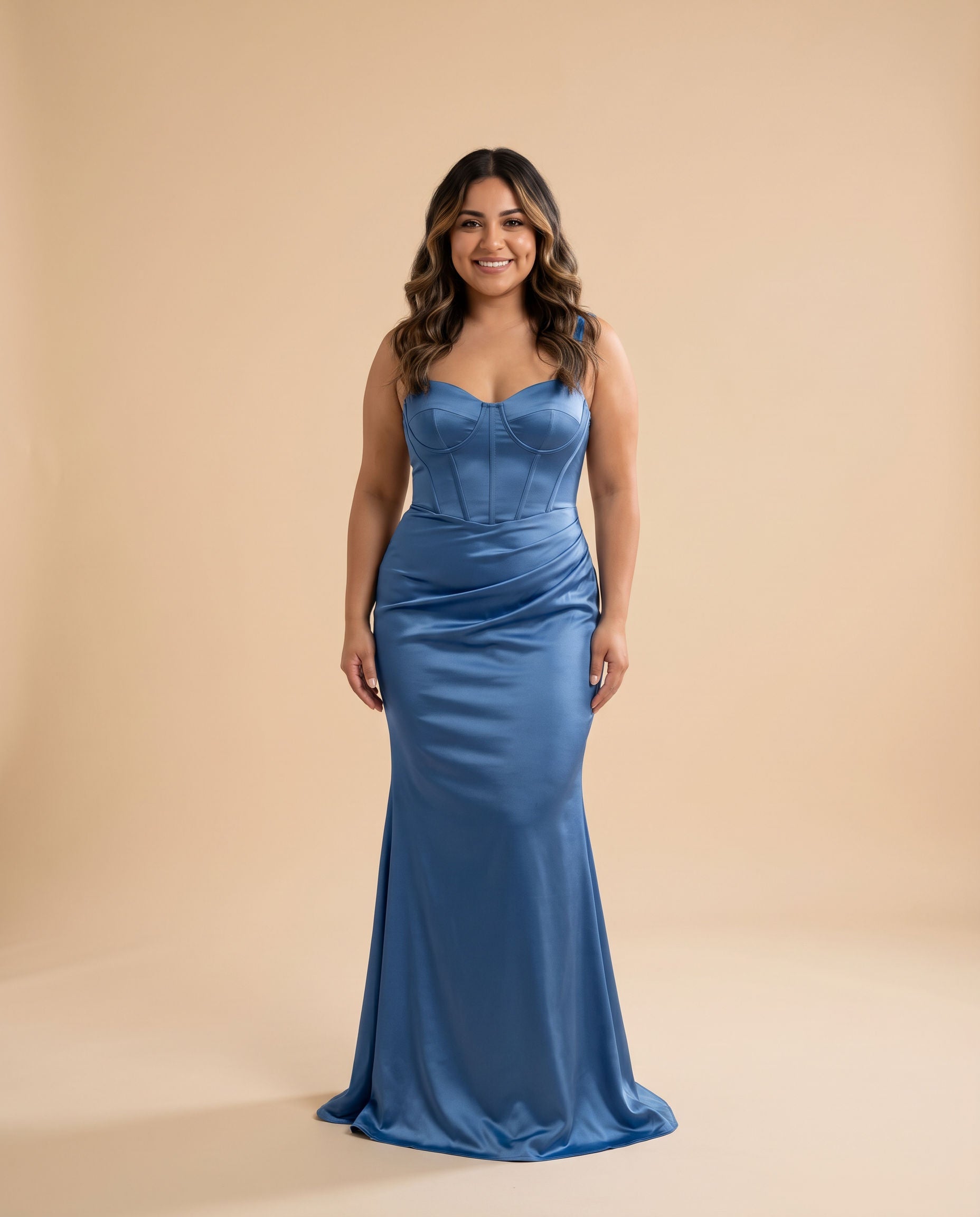 Nicoletta - Robe Bleu Cadet