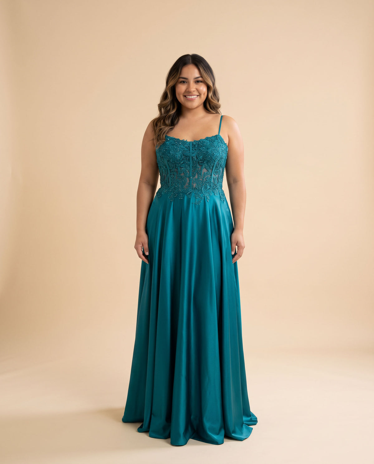 Robe Corset Fluide Sarcelle