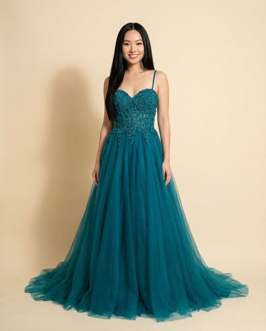 Sweetheart Gown Teal