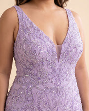 Robe Perlée Lilas