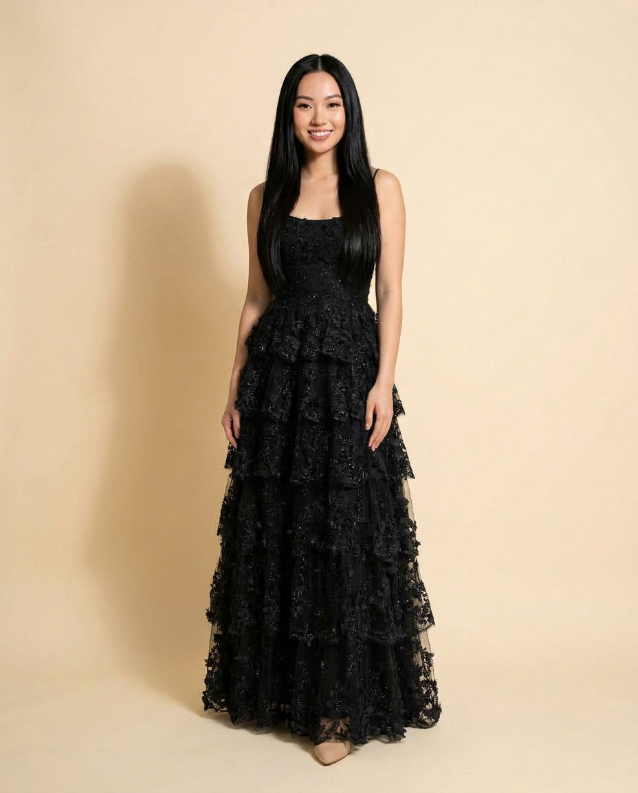 Robe A Jupe Texturees Noire