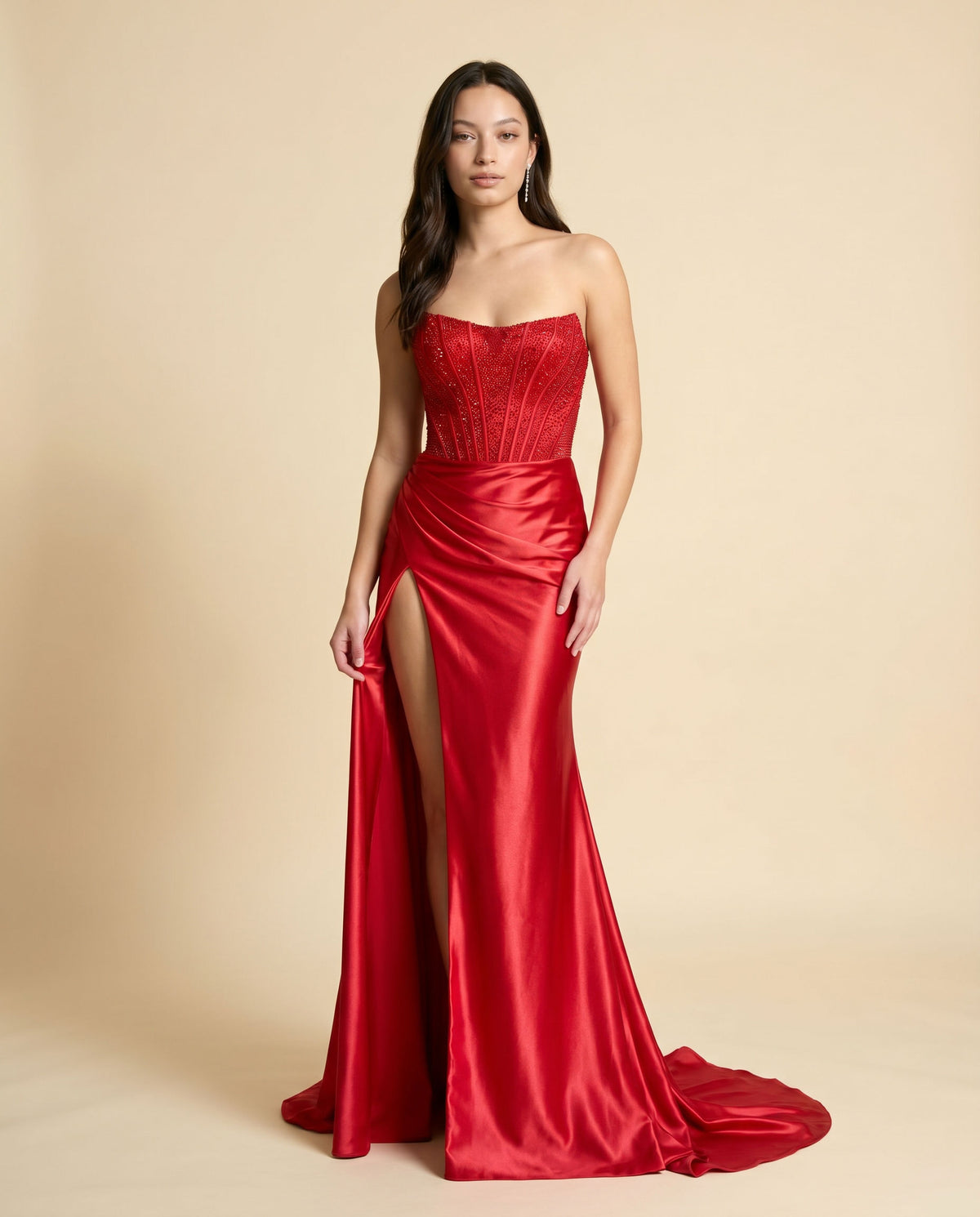 Robe Bustier Avec Pierres Noir