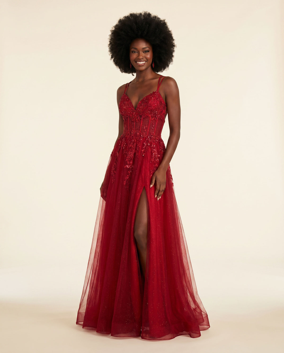 Robe Décolleté Avec Fente Bourgogne