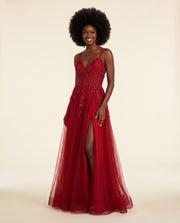 Robe Décolleté Avec Fente Bourgogne