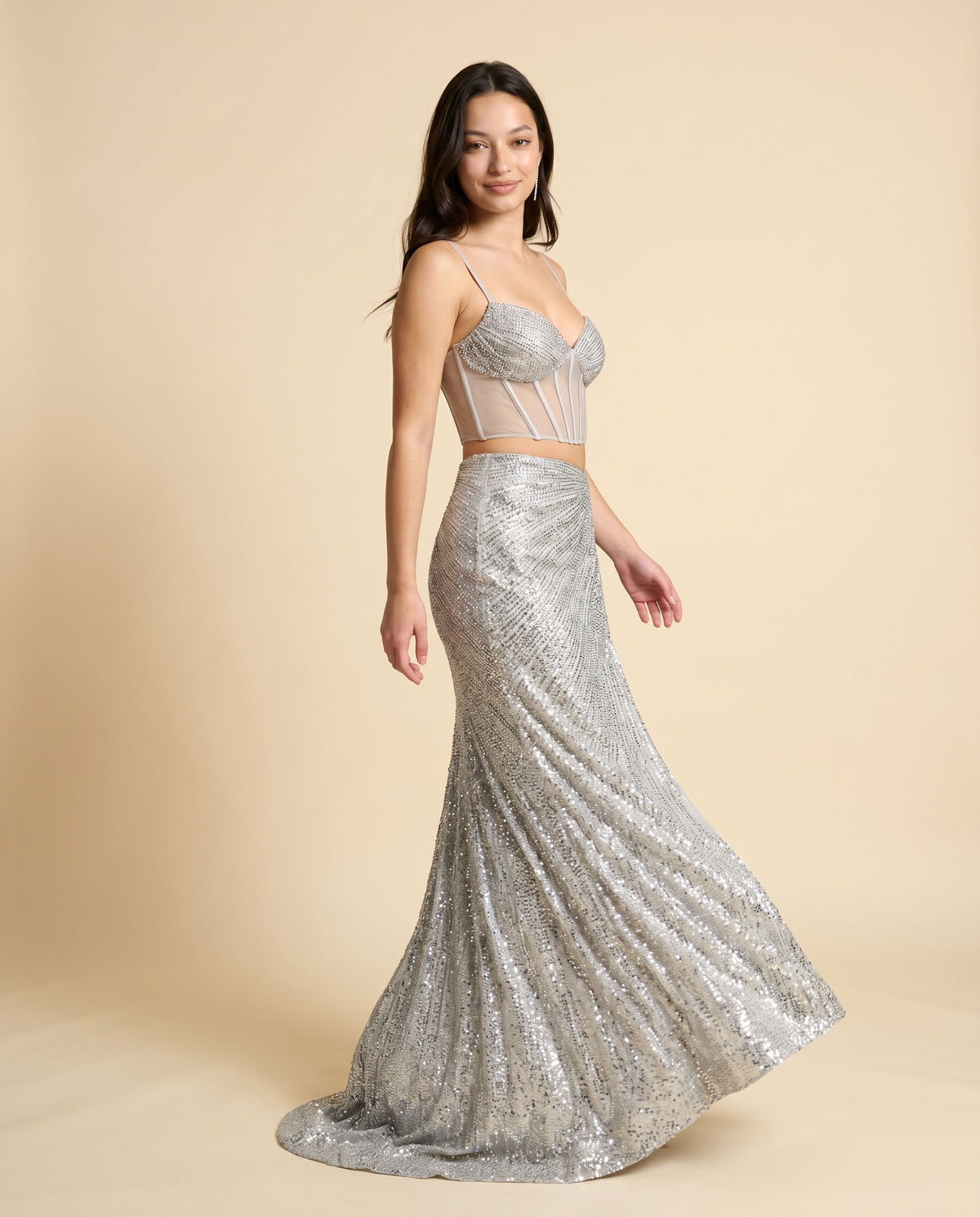 Robe Corset 2 Pieces Argent