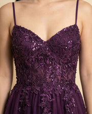 Robe Bustier Aubergine