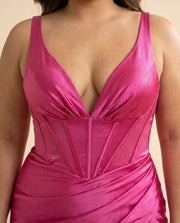 Robe Décolleté Effet Corset Royal