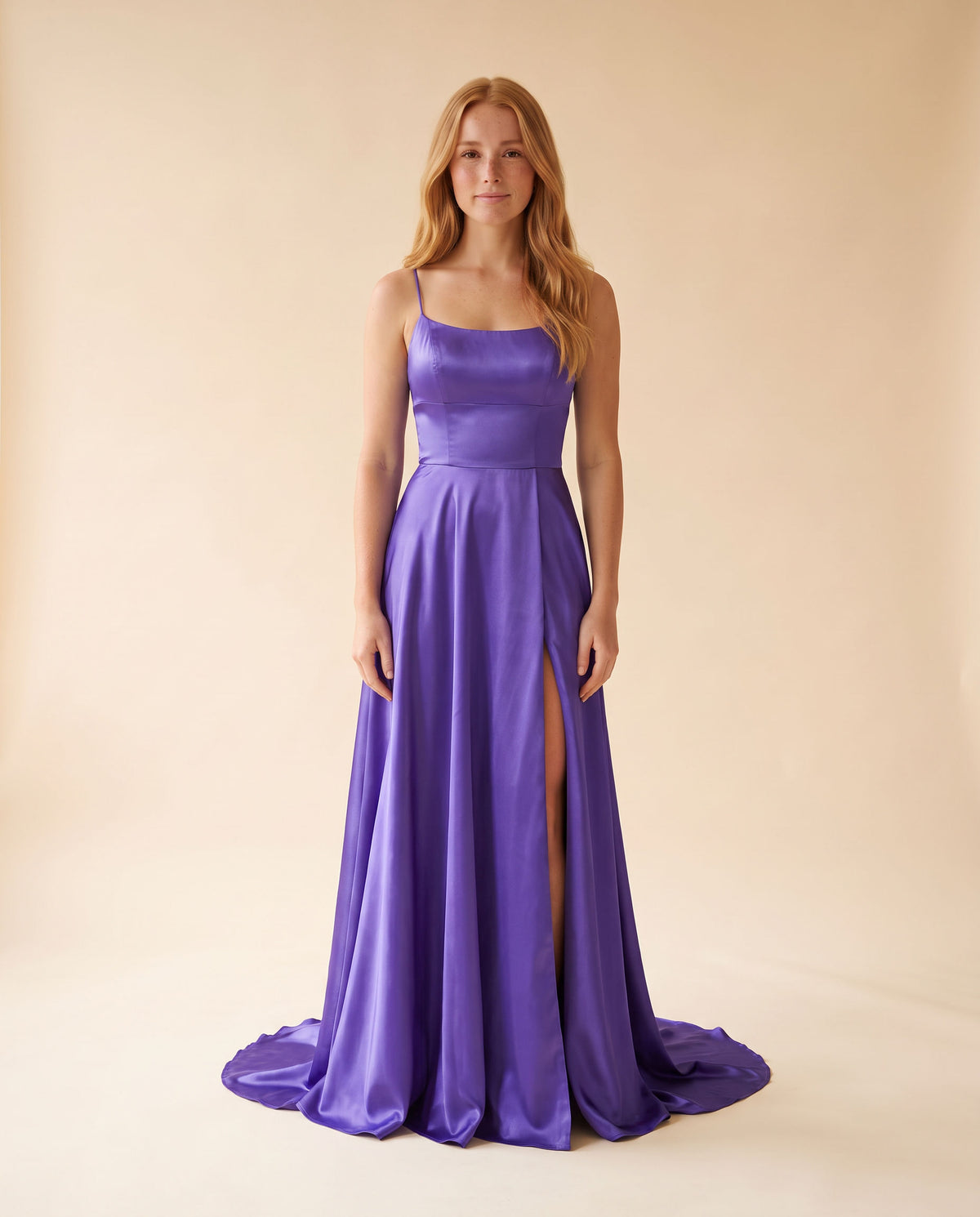Robe En Satin Mauve