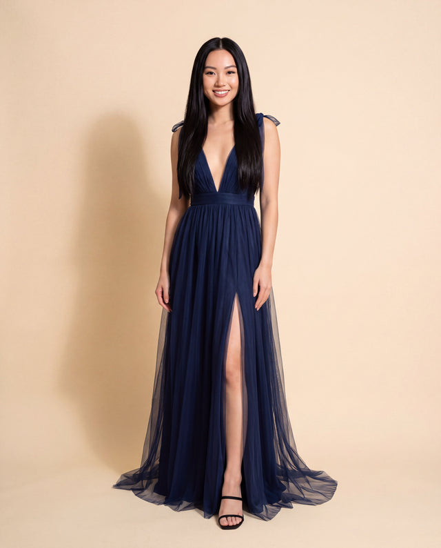 Robe Décolleté Marine