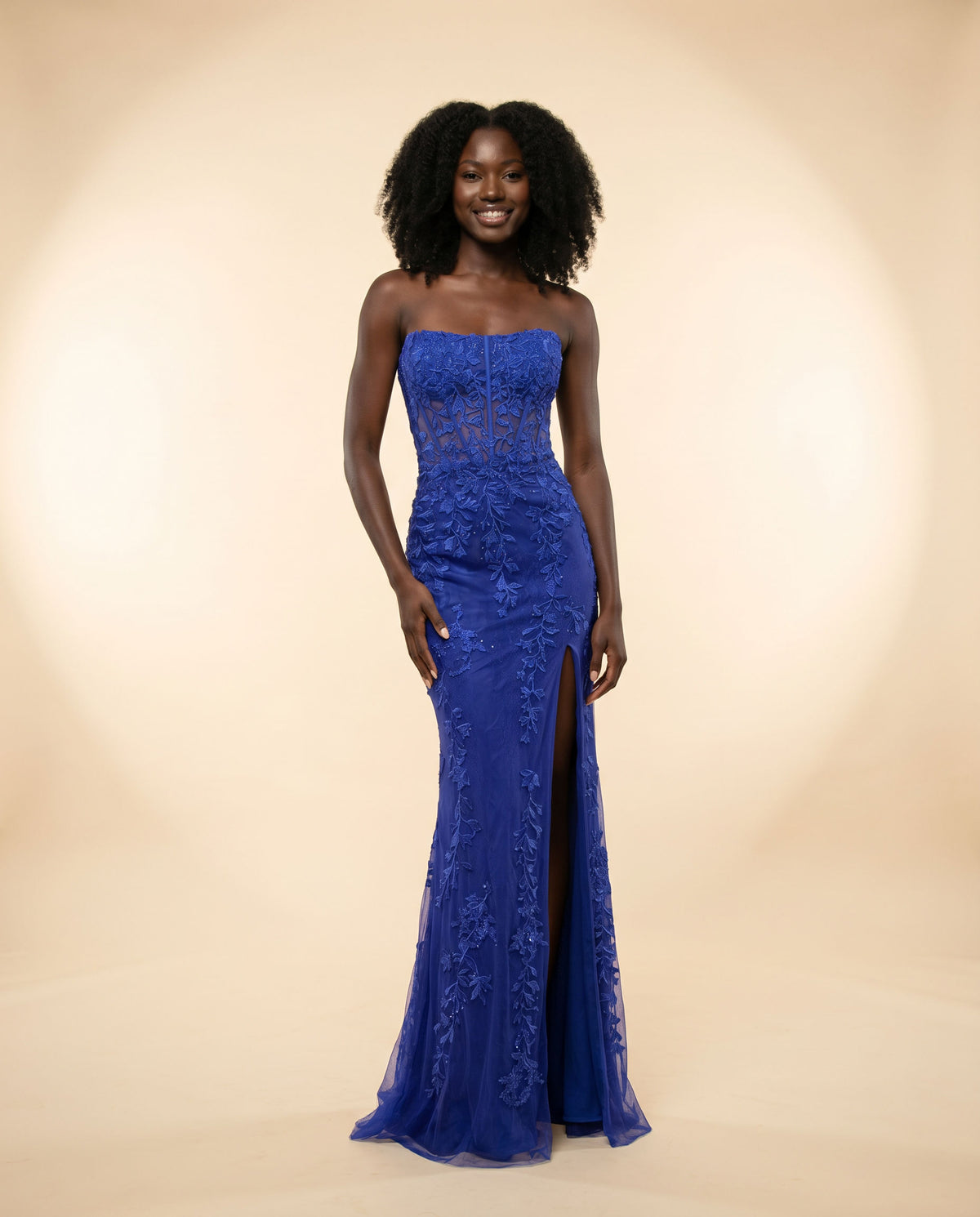 Robe Bustier Ajustée Royal