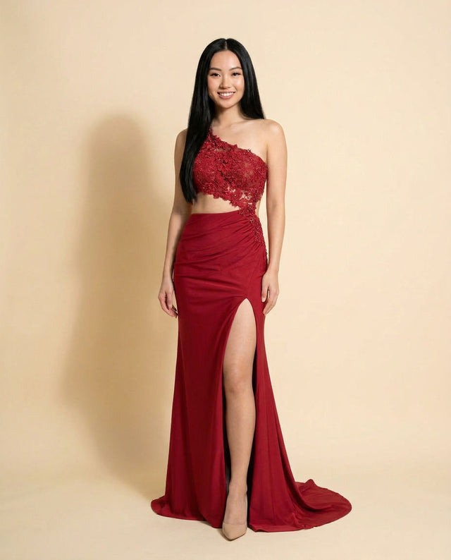 Robe Asymetrique Rouge
