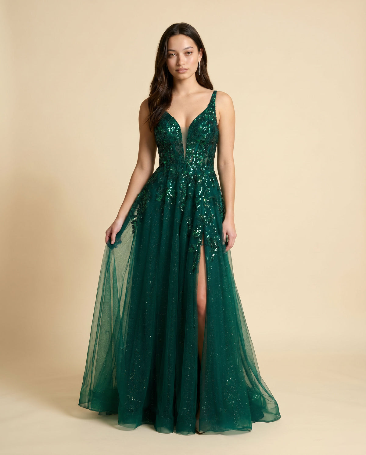 Robe En Tulle Émeraude