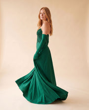 Robe À Corset Brillant Émeraude