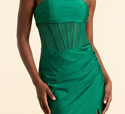 Robe Bustier À Corset Émeraude