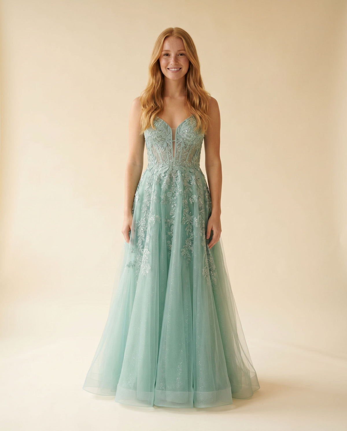Robe En Tulle Sauge