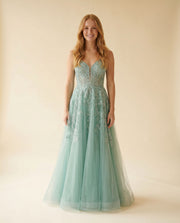 Robe En Tulle Sauge