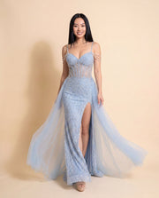 Corset Gown Light Blue