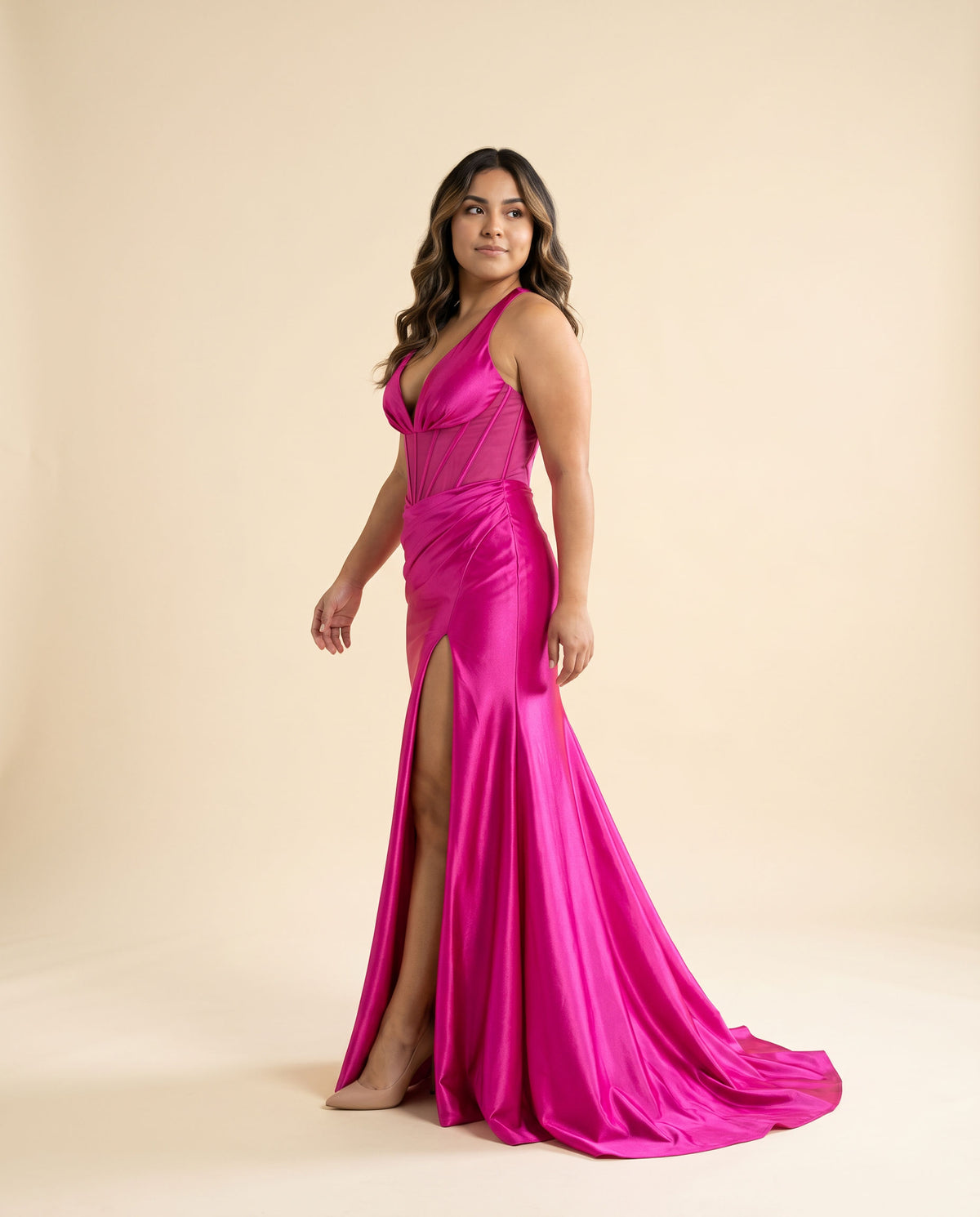 Robe Décolleté Effet Corset Royal