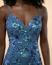 08459 Robe À Paillettes Royal