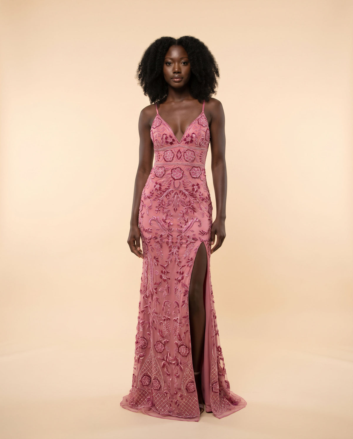 Robe À Motifs Rose