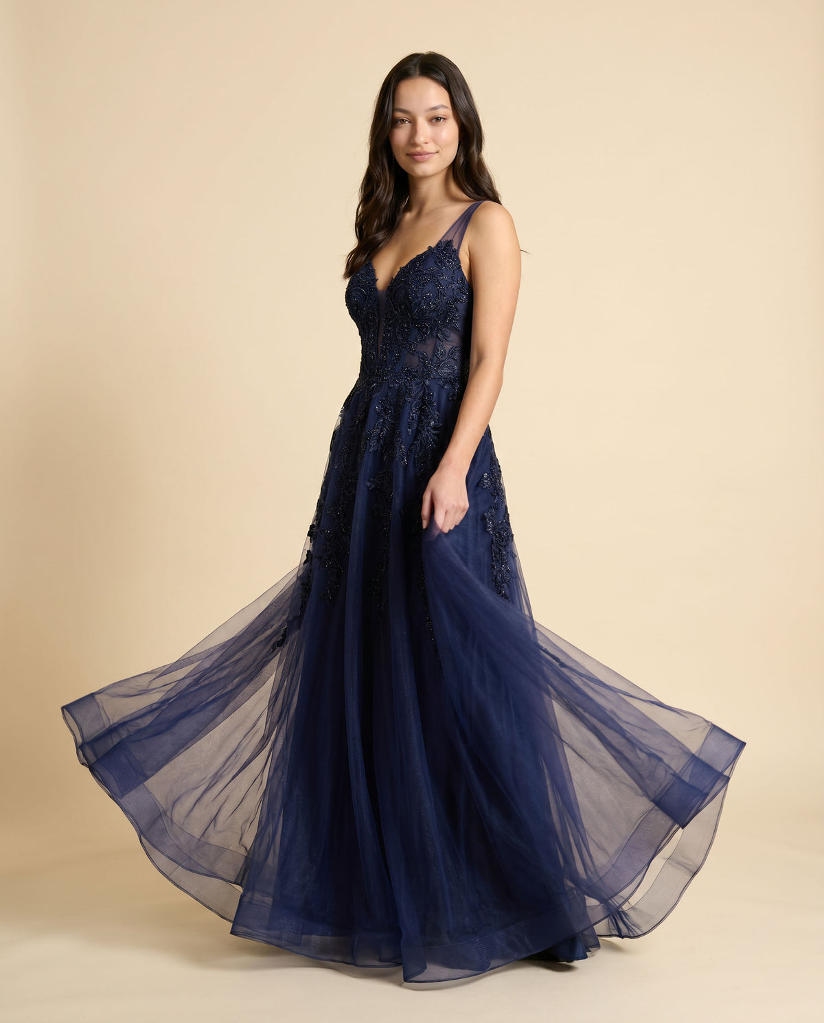 Robe En Tulle Marine
