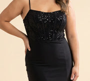 Robe croset ajustée Noire
