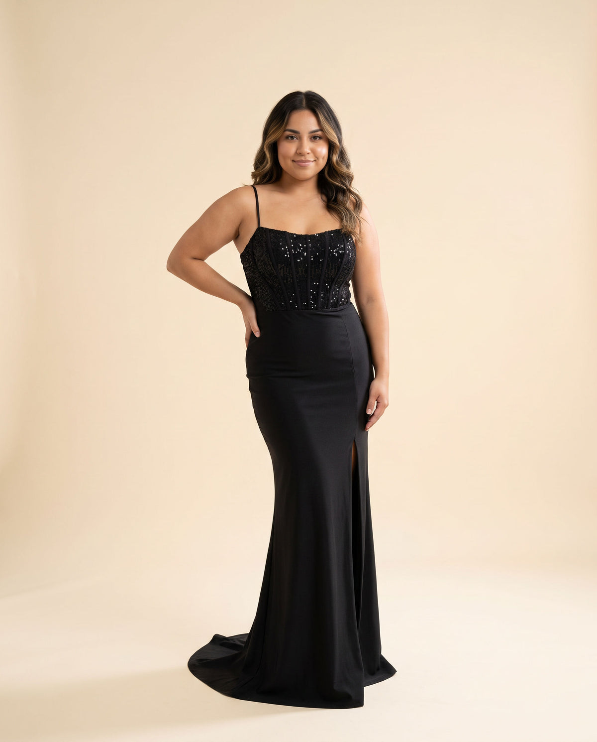 Robe croset ajustée Noire