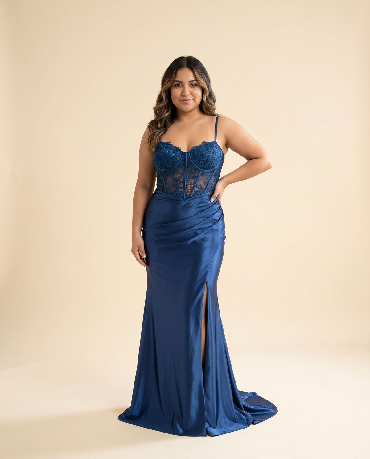 Robe Corset Ajustée Marine