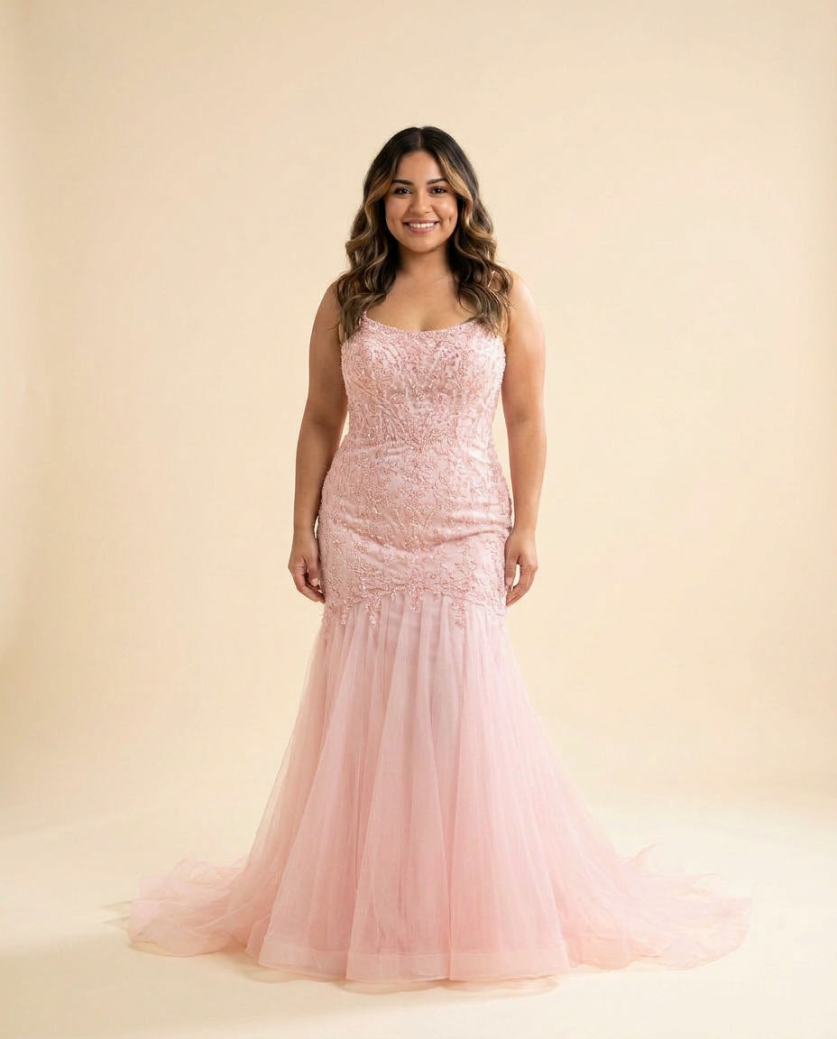 Mermaid Gown Light Pink