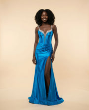 Robe Effet Satin Royal