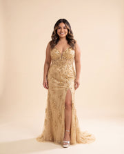 Robe Sirène Or
