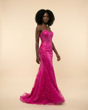 Robe À Broderies Fushia
