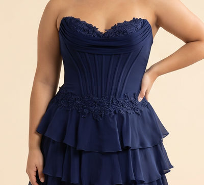 Robe à volants Marine