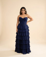 Robe à volants Marine