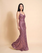Robe À Paillettes Mauve