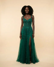 Robe Dentelle Émeraude