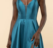 Robe Fluide Avec Fente Teal