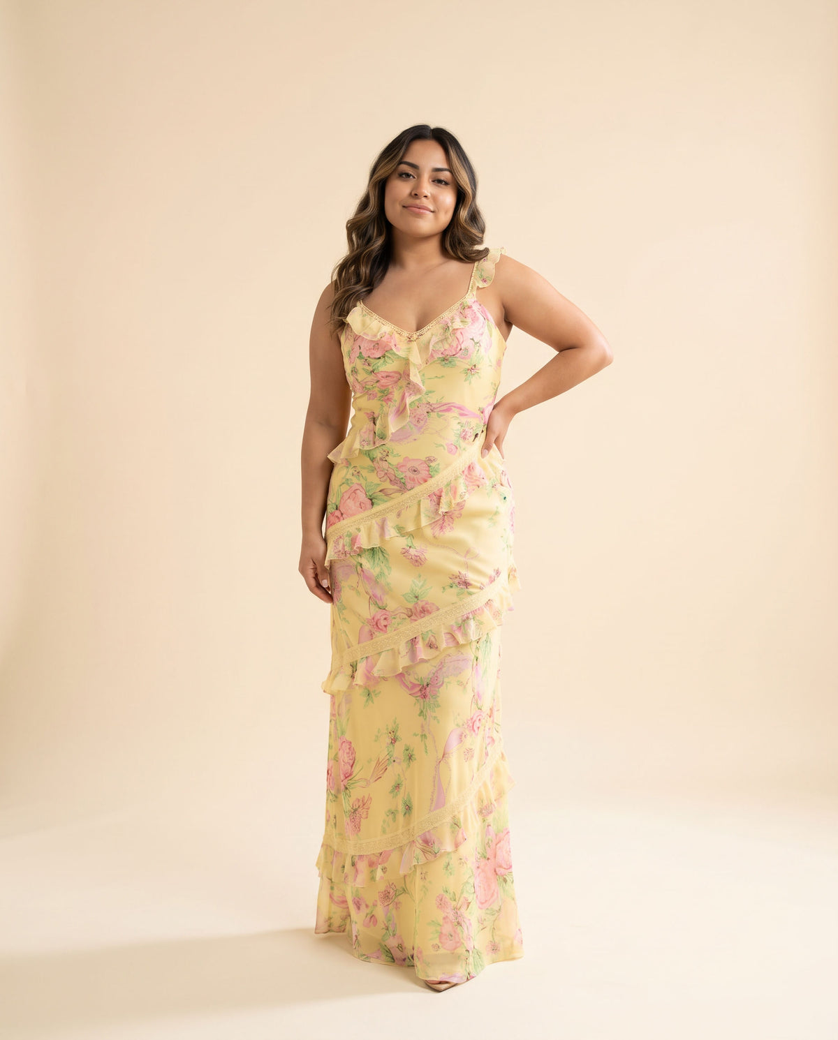 Robe Fleurie Jaune