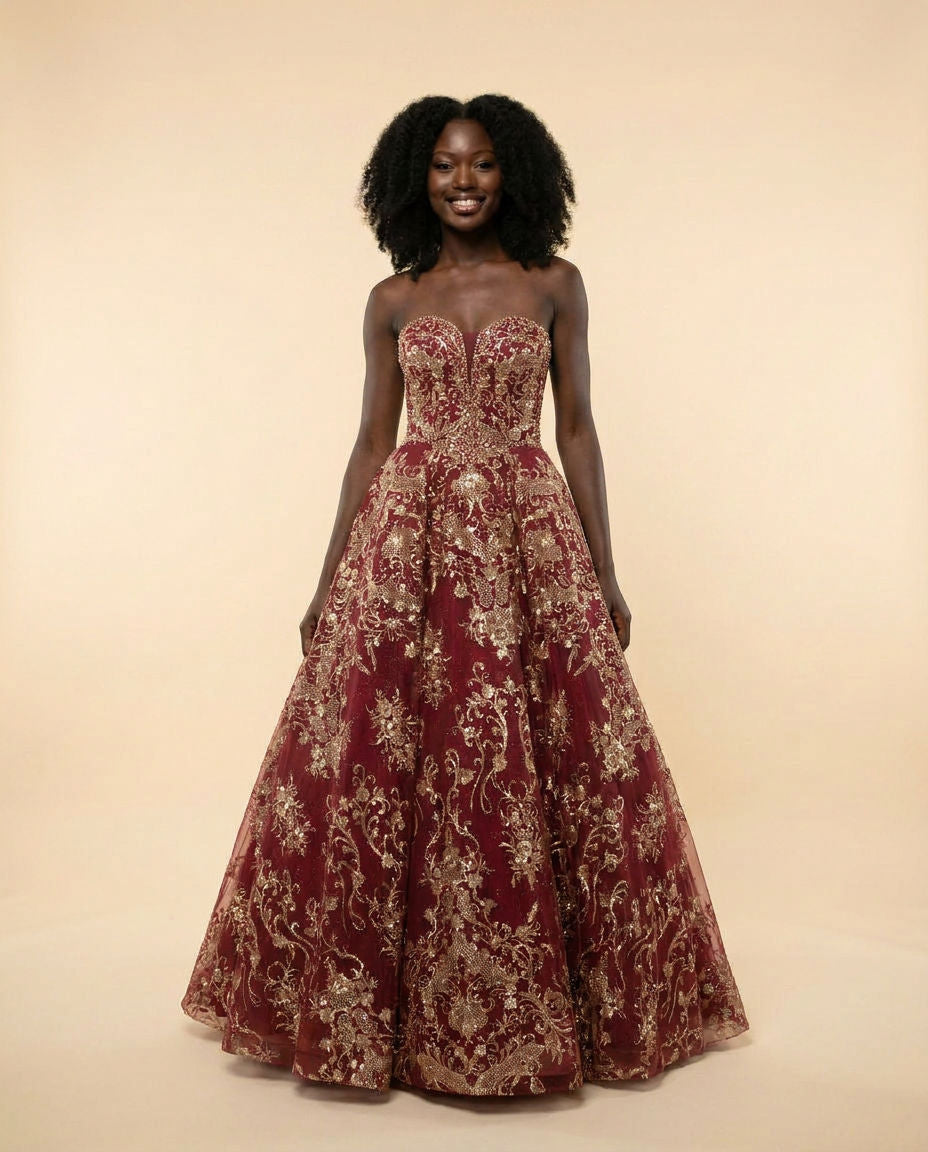 Robe Bustier Bourgogne