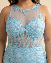 Mermaid Gown Sky Blue