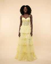 Tiered Gown Light Yellow