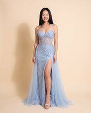 Corset Gown Light Blue