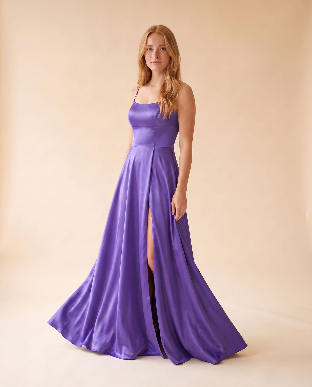 Robe En Satin Mauve