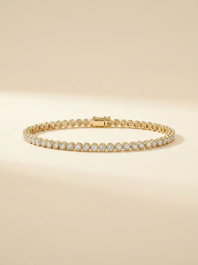 Bracelet Tennis Cristal Or