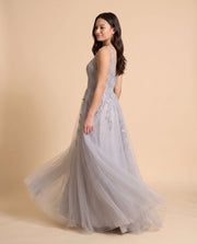 Robe Dentelle Coupe En A Dove