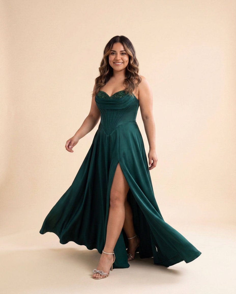 Bustier Gown Emerald