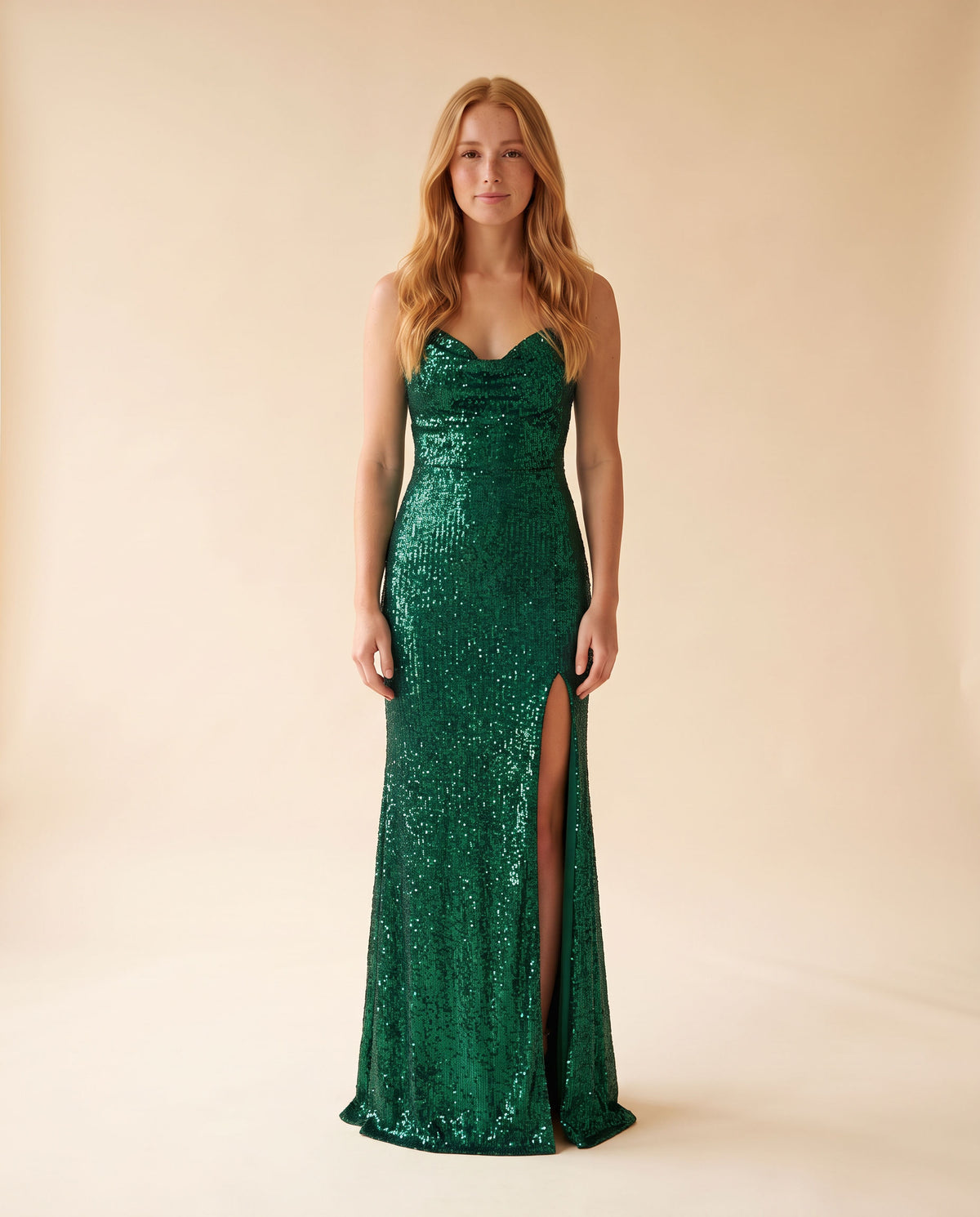 Robe Scintillante Vert Flash