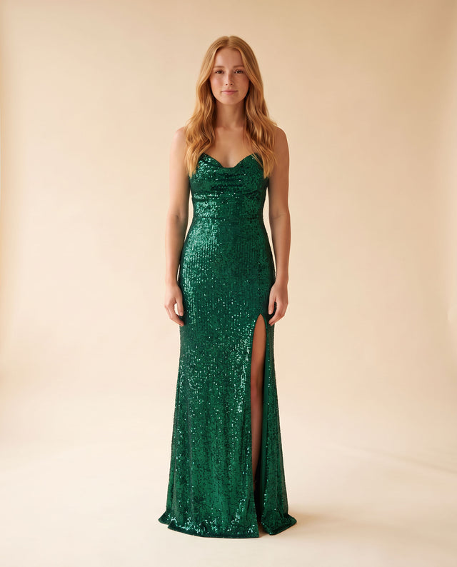 Robe Scintillante Vert Flash