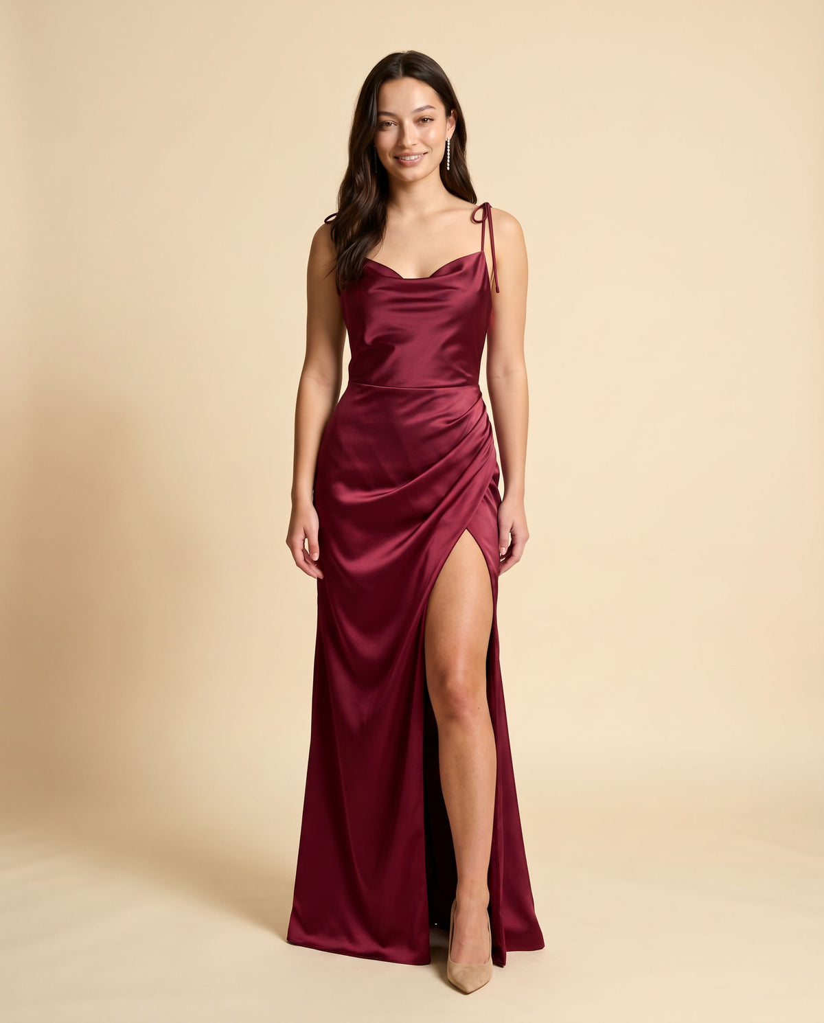 Robe Satinée Bourgogne