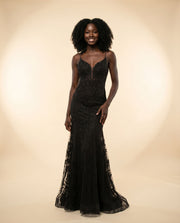 Robe Sirène À Corset Noire